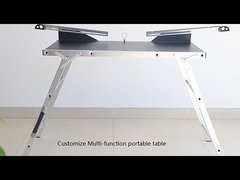 Table de camping pliable en aluminium réglable portable